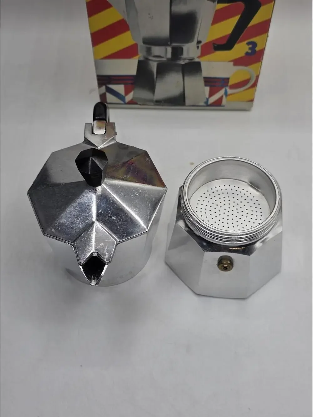 Vintage Junior Express Moka Pot | 3-Cup Espresso Maker | Made in Italy